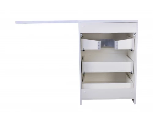 Тумба напольная "Даллас 120" (3 ящ.) Люкс белая, PLUS