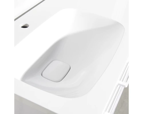 Тумба с раковиной универсальная "Альба" (2 ящ./корзина) Барселона 90 Правая, Люкс, белый, PLUS