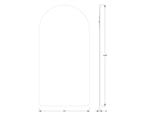 Зеркало настенное Primary EVOFORM 50x100 см, BY 0010