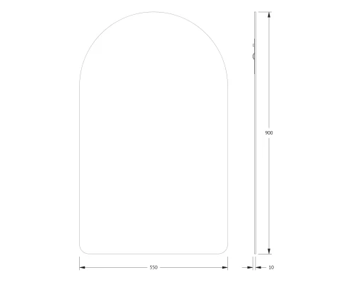 Зеркало настенное Primary EVOFORM 55x90 см, BY 0014