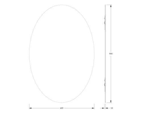 Зеркало настенное Primary EVOFORM 60x90 см, BY 0034
