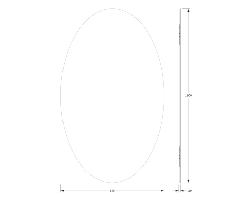 Зеркало настенное Primary EVOFORM 65x110 см, BY 0036