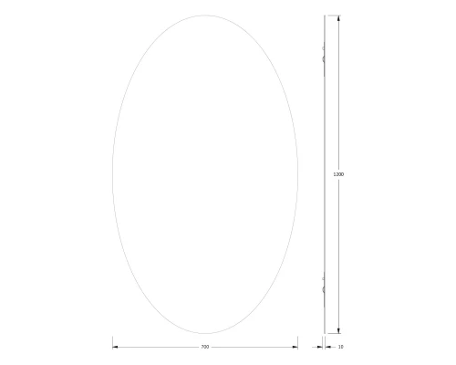 Зеркало настенное Primary EVOFORM 70x120 см, BY 0037