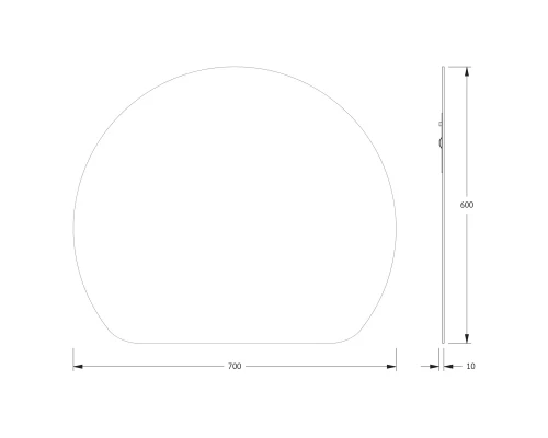 Зеркало настенное Primary EVOFORM 70x60 см, BY 0050