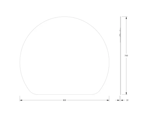 Зеркало настенное Primary EVOFORM 80x70 см, BY 0051