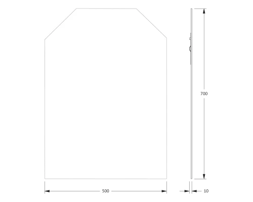 Зеркало настенное Primary EVOFORM 50x70 см, BY 0066