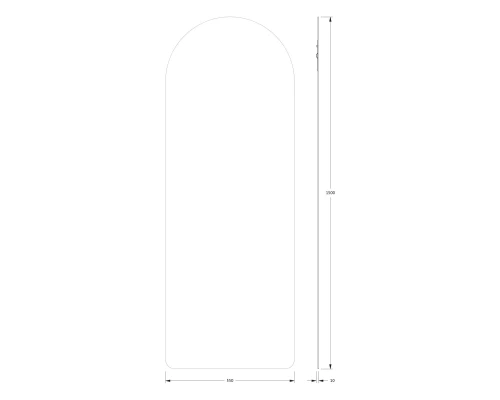 Зеркало настенное Primary EVOFORM 55x150 см, BY 0104