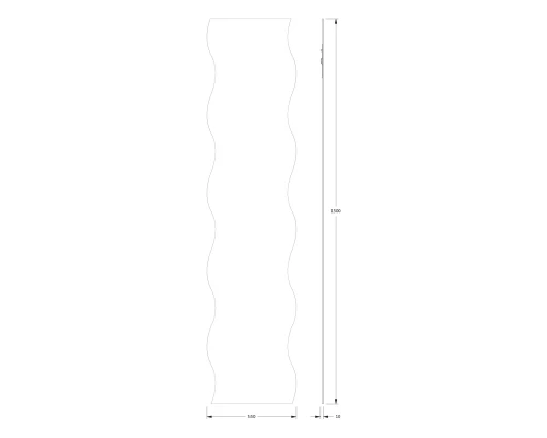 Зеркало настенное Primary EVOFORM 35x150 см, BY 0107