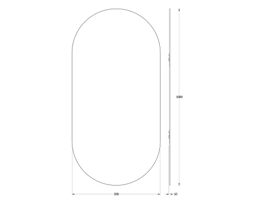 Зеркало настенное Primary EVOFORM 50х100 см, BY 0122