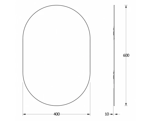 Зеркало настенное Primary EVOFORM 40х60 см, BY 0133