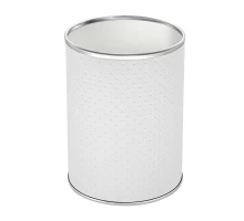 Ведро для мусора 3л открытое Geralis M-PWH-B PUNTO белое, кант хром