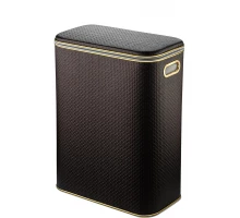 Корзина для белья Geralis PCG-B PUNTO шоколад, кант золото, стандартная