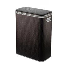 Корзина для белья Geralis PCH-B PUNTO шоколад, кант хром, стандартная