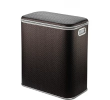 Корзина для белья Geralis PCH-M PUNTO шоколад, кант хром малая