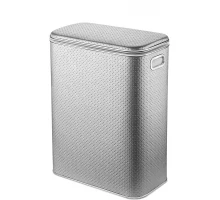 Корзина для белья Geralis PHH-B PUNTO серебро, кант хром, стандартная