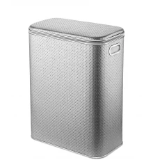 Корзина для белья Geralis PHH-B PUNTO серебро, кант хром, стандартная