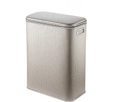 Корзина для белья Geralis PLH-B PUNTO бежевая, кант хром, стандартная