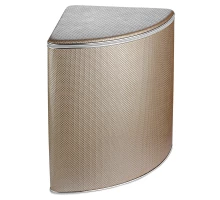 Корзина для белья угловая Geralis RBH-U Ромб темная, кант хром