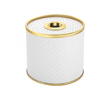 Салфетница Geralis S-PWG PUNTO белая, кант золото