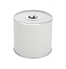 Салфетница Geralis S-PWH PUNTO белая, кант хром