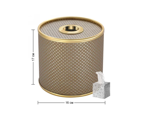 Салфетница Geralis S-RBG Ромб темная, кант золото