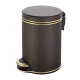 Ведро для мусора 5л Geralis V-PCG-B PUNTO шоколад, кант золото