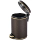 Ведро для мусора 5л Geralis V-PCG-B PUNTO шоколад, кант золото