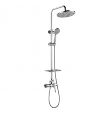 Linara Смеситель для ванны-душа, без излива, верх.лейка 'Троп.дождь', р/ОД, хром, LM, LM0460C