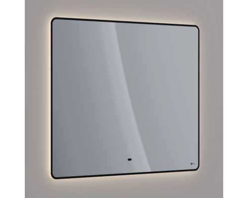 Зеркало Lemark MIOBLACK 100х80 см с интерьерной подсветкой, с подогревом
