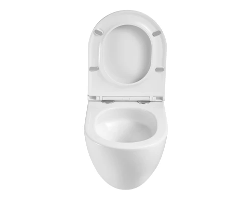 GLAZER WHITE Унитаз подвесной безободковый с сиденьем микролифт, LM, 9614003