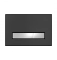 Кнопка  для инсталляции ATOM Line черная SoftTouch/хром глянец, BERGES