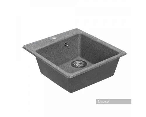 Мойка для кухни  Парма  510x470x175 мм, квадратная, серый