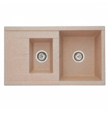 Мойка для кухни  Делия 87 870x510x218 мм, прямоуг. с крылом и доп. чашей, песочный