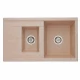 Мойка для кухни  Делия 87 870x510x218 мм, прямоуг. с крылом и доп. чашей, песочный