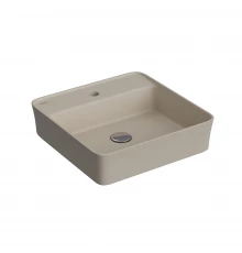 Раковина Ego SL накладная, 45x45 см, с отверстием под смеситель, квадратная, жасмин матовый, BERGES
