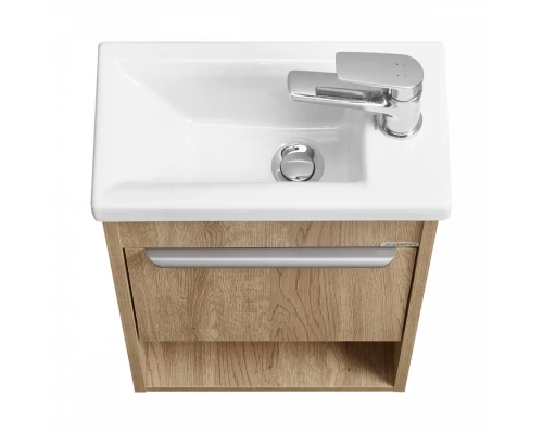 Тумба-умывальник ХОУП 40, 1 дв., подвесная, орех (под раковину МИРАНДА 40)