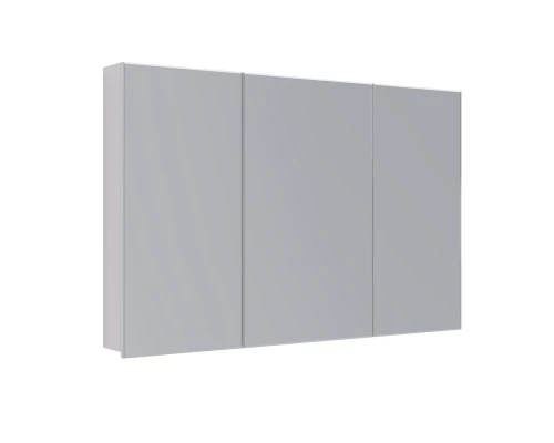 Шкаф зеркальный Lemark UNIVERSAL 120х80 см 3-х дверный, цвет корпуса: Белый глянец