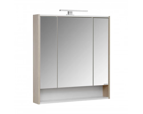 Зеркальный шкаф РИКО 80, белый, ясень фабрик