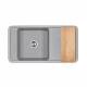 Мойка для кухни  Беллис 97 970x510x250 мм, прямоуг., серый