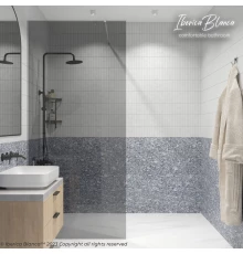 Душевая перегородка IBERICA BLANCA Mod.602 Walk In тонированное стекло/хром 100х200см (IB602.TC.200.100)