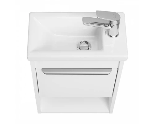 Тумба-умывальник ХОУП 40, 1 дв., подвесная, белый матовый (под раковину МИРАНДА 40)