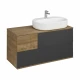 Тумба ТЕРРА 105, дуб кантри, антрацит (под раковину MILA 35, Одри 42, Лола 60)