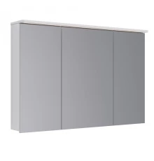 Шкаф зеркальный Lemark ZENON 120х80 см 3-х дверный, с козырьком-подсветкой, с розеткой, цвет корпуса
