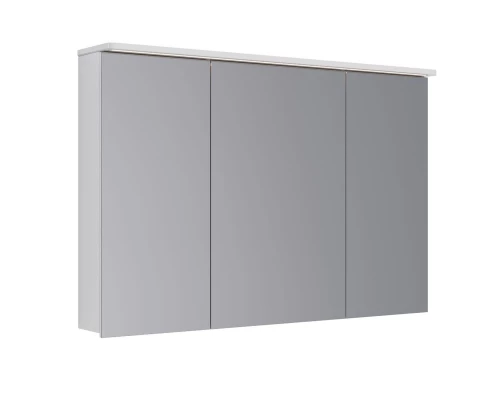 Шкаф зеркальный Lemark ZENON 120х80 см 3-х дверный, с козырьком-подсветкой, с розеткой, цвет корпуса