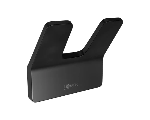 Крючок двойной SMOOTH LINE для полотенец, черный