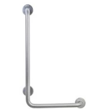 Поручень угловой правый  для людей с ограниченными возможностями, белый.