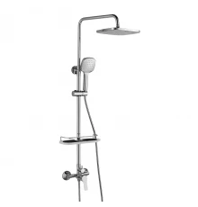 RS29 Смеситель для душа, без излива с верх.лейкой 'Троп.дождь', р/ОД, хром, ROS, RS29-45