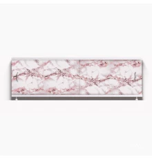 КЛАССИК Экран для ванны 150 см, полистирол,(ярко - розовый мрамор-044), ALAVANN