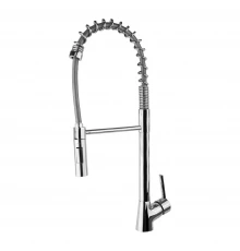 Смеситель высокий для кухни профессиональный с гибким шлангом и поворотным изливом KITCHEN 386501MD