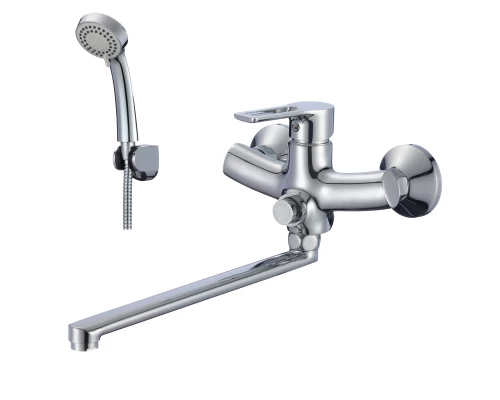 RS43 Смеситель для ванны, круг.пов.излив 350мм, р/ОД, хром, ROS, RS43-32